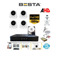 Arna 5 Mp Lens 2mp 1080P Full Hd Iç Mekan Dome Güvenlik Kamera Seti 1 Tb HDD Dahil - ST241K