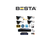 Arna 4 Kameralı 4mp 6 Atom LED H.265 320 GB HDD Dahil Ip Güvenlik Seti - ST321042