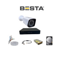 Arna 5mp Lens 2mp 1080P 1 Kameralı Ahd Güvenlik Seti 250 GB Harddisk Dahil ARNA-7321