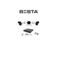 Besta 2mp 1080P 2 Dış Mekan 1 Iç Mekan Kameralı Ahd Güvenlik Seti BG-5210