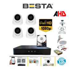Arna 5 Mp Lens 2mp 1080P Full Hd Iç Mekan Dome Güvenlik Kamera Seti 1 Tb HDD Dahil - ST241K