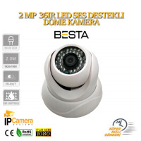 2 MP 1080P 36LED SES DESTEKLİ IP DOME GÜVENLİK KAMERASI KD-1647