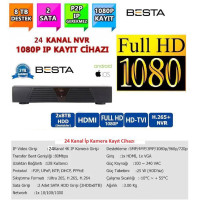 Besta NVR-83241 NVR IP 24 Kanal Kamera Kayıt Cihazı - ESEECLOUD