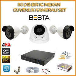 2MP 1080P 2 Dış Mekan 1 İç Mekan Kameralı Ahd Güvenlik Seti KD-5210