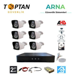 Arna 6 Dış Kameralı 2 Mp 1080P 3.6 mm Geniş Açılı 1 Tb Harddisk Dahil Ahd Güvenlik Kamera Seti - ST-261000-1