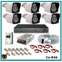 6 Kameralı 2MP 1080p Ahd Güvenlik Kamerası Sistemi CS-846