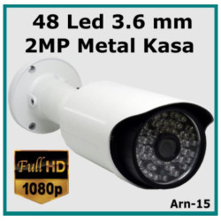2 Mp 48 Led 3.6 mm Full Hd ARN-15 Metal Kasa Güvenlik Kamerası 
