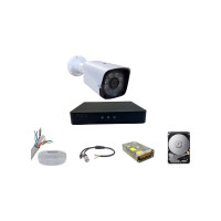 Arna 5mp Lens 2mp 1080P 1 Kameralı Ahd Güvenlik Seti 250 GB Harddisk Dahil ARNA-7321