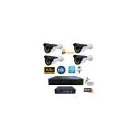 Arna 4 Kameralı 4mp 6 Atom LED H.265 Ip Güvenlik Seti - ST001042