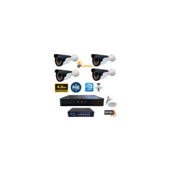 Arna 4 Kameralı 4mp 6 Atom LED H.265 Ip Güvenlik Seti - ST001042