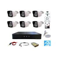 Arna 6 Dış Kameralı 2 Mp 1080P 3.6 mm Geniş Açılı 1 Tb Harddisk Dahil Ahd Güvenlik Kamera Seti - ST-261000