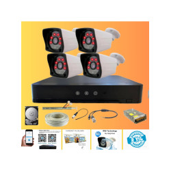 Arna 4 Kameralı Güvenlik Kamera Hazır Set 500 GB 7/24 HDD - ST42500