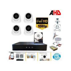 Arna 5 Mp Lens 2mp 1080P Full Hd Iç Mekan Dome Güvenlik Kamera Seti 1 Tb HDD Dahil - ST241K