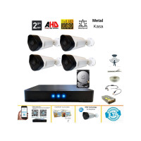 Arna 2 Mp 1080P 4 Metal Kasa Kameralı Dış Mekan Ahd Güvenlik Sistemi 250 GB HDD Dahil - ST24250TM