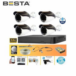 Arna Gerçek 5 Mp Metal Kasa 4 Kameralı Ahd Güvenlik Seti 2 Tb HDD Dahil - ST45200GM