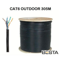 OUTDOOR SİYAH CAT6 KABLO 305M