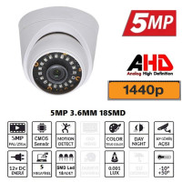 5MP AHD IR CAM 3.6MM 18 SMD LED  1440P Dome Güvenlik Kamerası