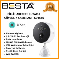 PİLLİ HAREKETE DUYARLI 2 MP GÜVENLİK KAMERASI KD-1616