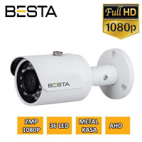 Besta BT-9638 2MP Ahd 1080P 36 Led Metal Kasa Güvenlik Kamerası 
