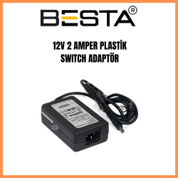Besta 12 Volt 2 Amper Plastik Switch Adaptör KD-5694