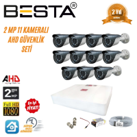Besta 2MP Ahd 1080P Gece Görüşlü 11 Kameralı  Güvenlik Sistemi KD-1561
