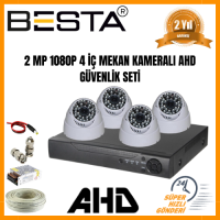 Besta 2Mp Ahd 1080P Gece Görüşlü 4 Kameralı Dome Güvenlik Sistemi KD-1825