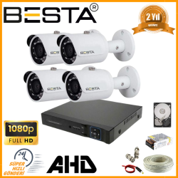 Besta 2MP 1080P 4 Dış Mekan Kameralı AHD Güvenlik Seti KD-2104