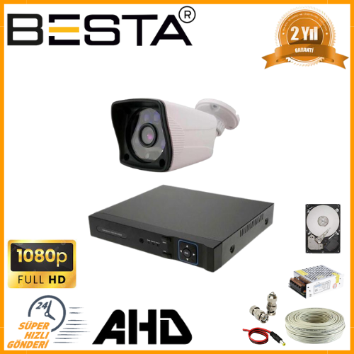 Besta 2 MP 1080P 1 Dış Mekan Kameralı AHD Güvenlik Seti KD-2121