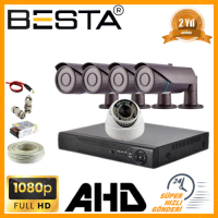 Besta 2MP 1080P 4 Dış 1 İç Mekan Kameralı AHD Güvenlik Seti KD-8805