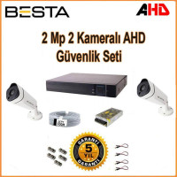 Besta KD-1812 2Mp Ahd 1080P Gece Görüşlü 2 Kameralı Güvenlik Sistemi