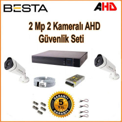 Besta BG-1812 2Mp Ahd 1080P Gece Görüşlü 2 Kameralı Güvenlik Sistemi