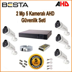 Besta KD-1815 2Mp Ahd 1080P Gece Görüşlü 5 Kameralı Güvenlik Sistemi