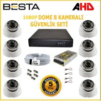 Besta KD-2320 2Mp Ahd 1080P Gece Görüşlü 8 Kameralı Dome Güvenlik Sistemi ( 1TB HDD )