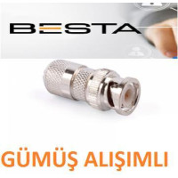 BESTA BNC-102 GÜMÜŞ ALAŞIMLI PROFESYONEL BNC KONNEKTÖR 