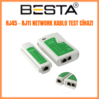 Besta RJ45 / RJ11 Tester ADSL Kablo Cat5 Cat6 Kablo Test Cihazı KD-TEST1