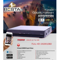 AHD DVR 4 Kanal Kamera Kayıt Cihazı 1080 2MP Hibrit Besta KD-4254