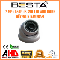 2 MP 1080P 18 SMD Led AHD Dome Güvenlik Kamerası KD-9478