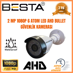 2MP AHD IR CAM 3.6MM 6 Atom LED Bullet Güvenlik Kamerası KD-1244
