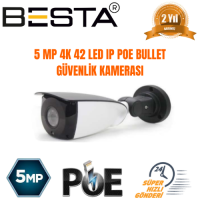 4K 5 MP 1440P 42 IR LED IP POE BULLET GÜVENLİK KAMERASI KD-1436