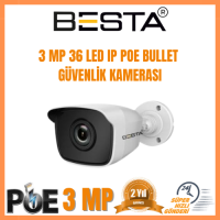 3 MP 36 IR LED IP POE Bullet Güvenlik Kamerası KD-8038