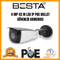 4 MP 42 LED SES DESTEKLİ IP POE BULLET Güvenlik Kamerası KD-5271