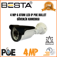 Besta 4 MP 6 ATOM LED IP POE BULLET Güvenlik Kamerası KD-1644