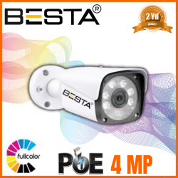 Besta 4 MP 8 ATOM WARM LED IP POE Güvenlik Kamerası KD-1408