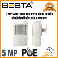 Besta 5 MP 1440P 48 IR LED IP POE DAHİLİ MİKROFONLU PIR DEDEKTÖR GÖRÜNÜMLÜ Güvenlik Kamerası KD-83