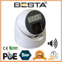 Besta 5 MP IP POE WARM LED Dahili Mikrofonlu Dome Güvenlik Kamerası KD-5250WB