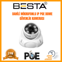 3 MP 6 ATOM LED DAHİLİ MİKROFONLU IP POE DOME GÜVENLİK KAMERASI KD-1648