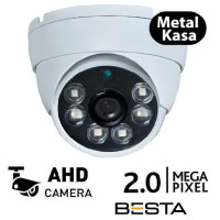 2MP Ahd 1080P 6 Atom Led Dome Güvenlik Kamerası Metal Kasa