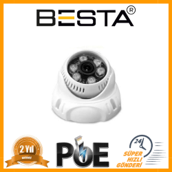 Besta 5 MP 1440P Gece Görüşlü 6 Atom Led IP POE Dome Güvenlik Kamerası KD-5265