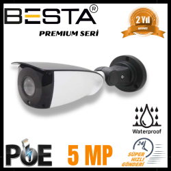 Besta PREMIUM SERİ 5 MP 1440P 42 LED IP POE BULLET Güvenlik Kamerası KD-6063