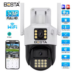 Besta Dış Mekan Çift Kameralı Gece Görüşlü Full Hd Ip Akıllı Güvenlik Kamerası PTZ GÜVENLİK KAMERASI BB-1729
